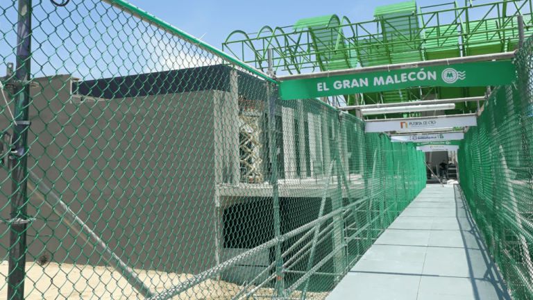 Puente provisional malla eslabonada