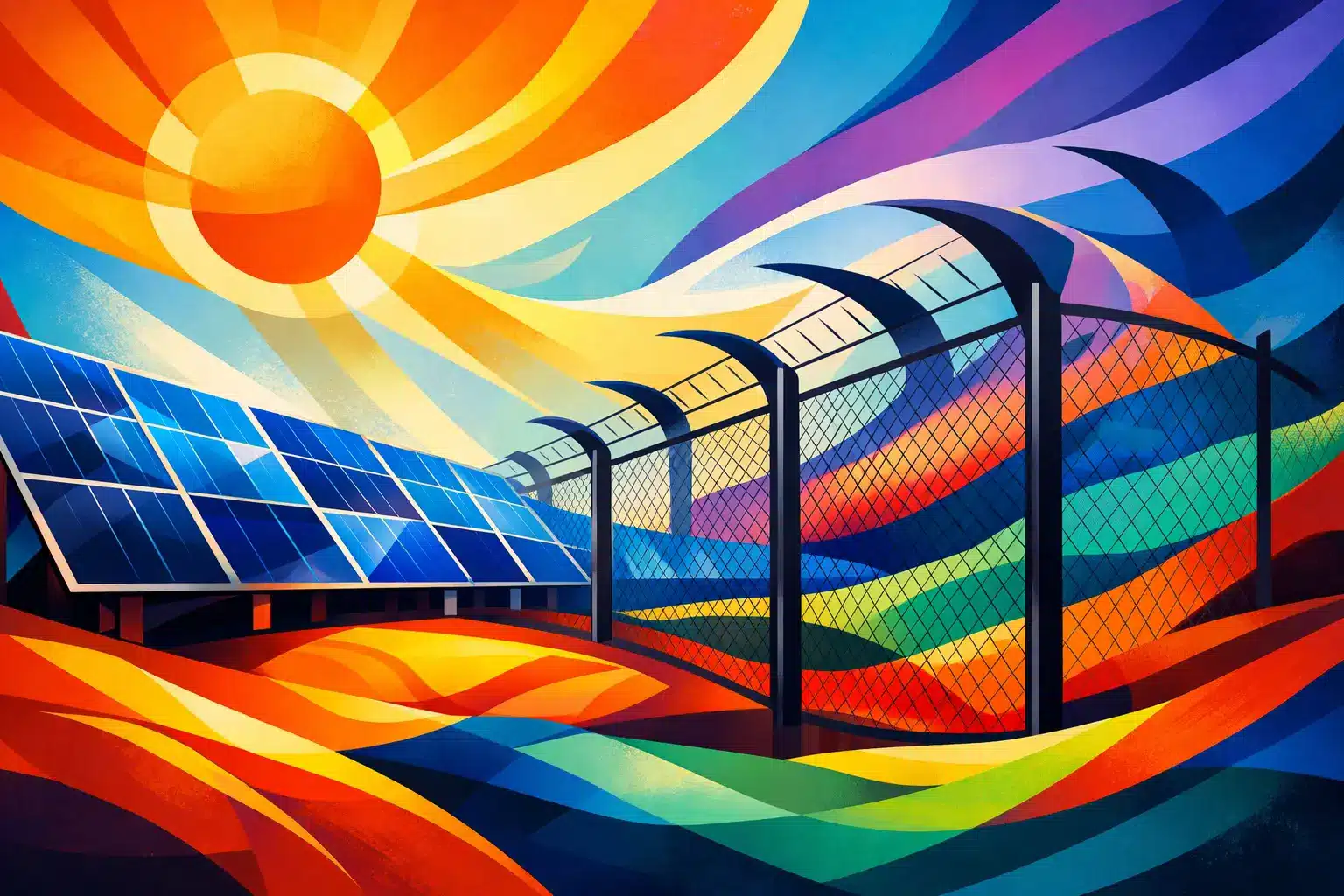 Cerramiento para paneles solares bien diseñado